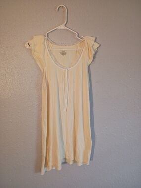 Ralph Lauren Cream Sleep Nightgown with Lace Trim